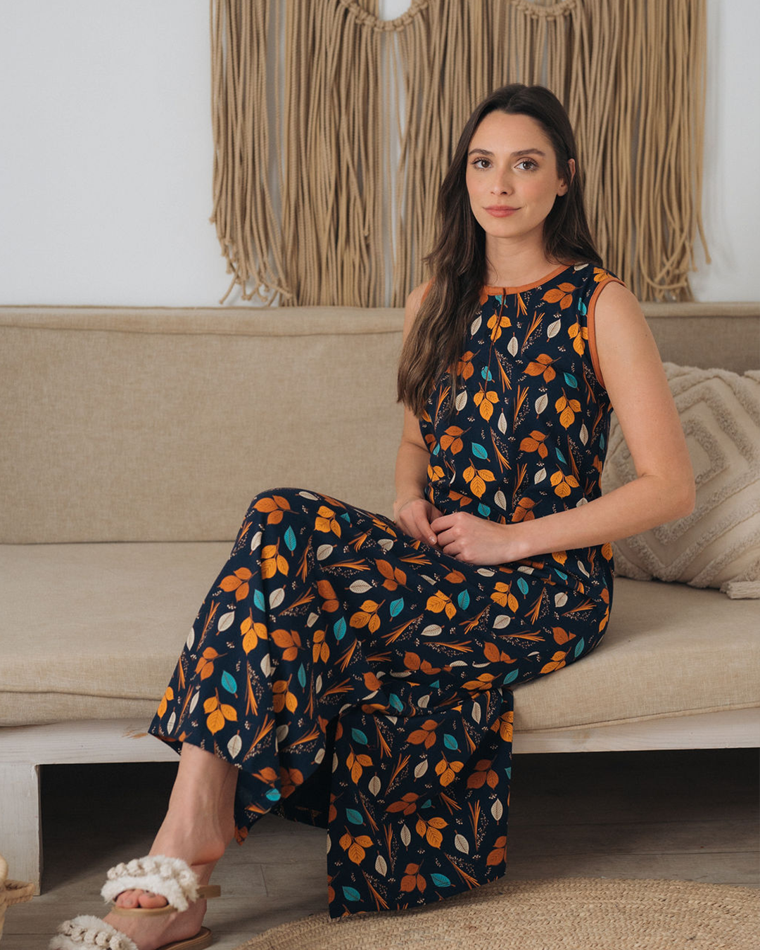 نايت شيرت حريمي كت طويل مرد بولو ورق شجر