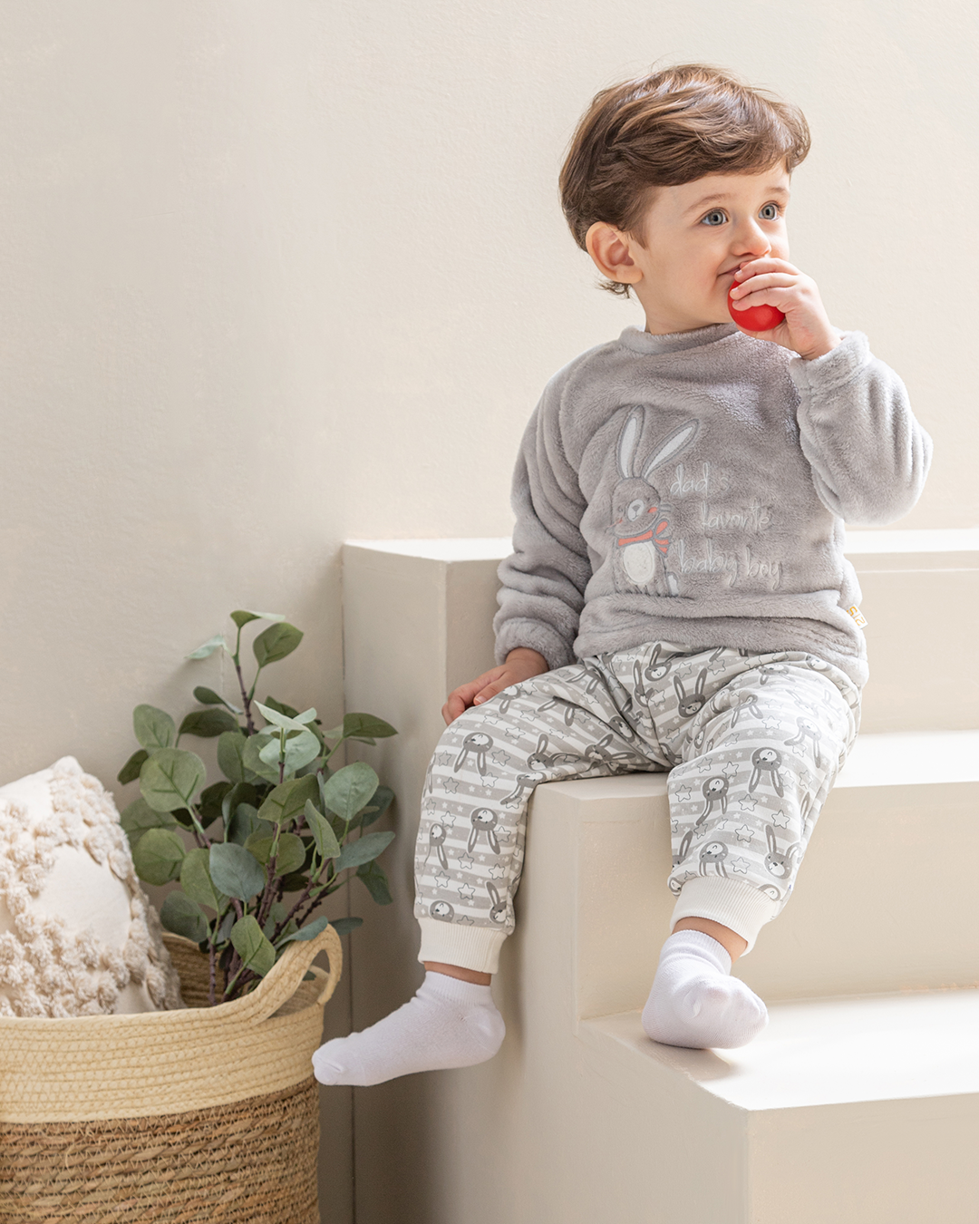 Bunny بيجامة ولادي بولار