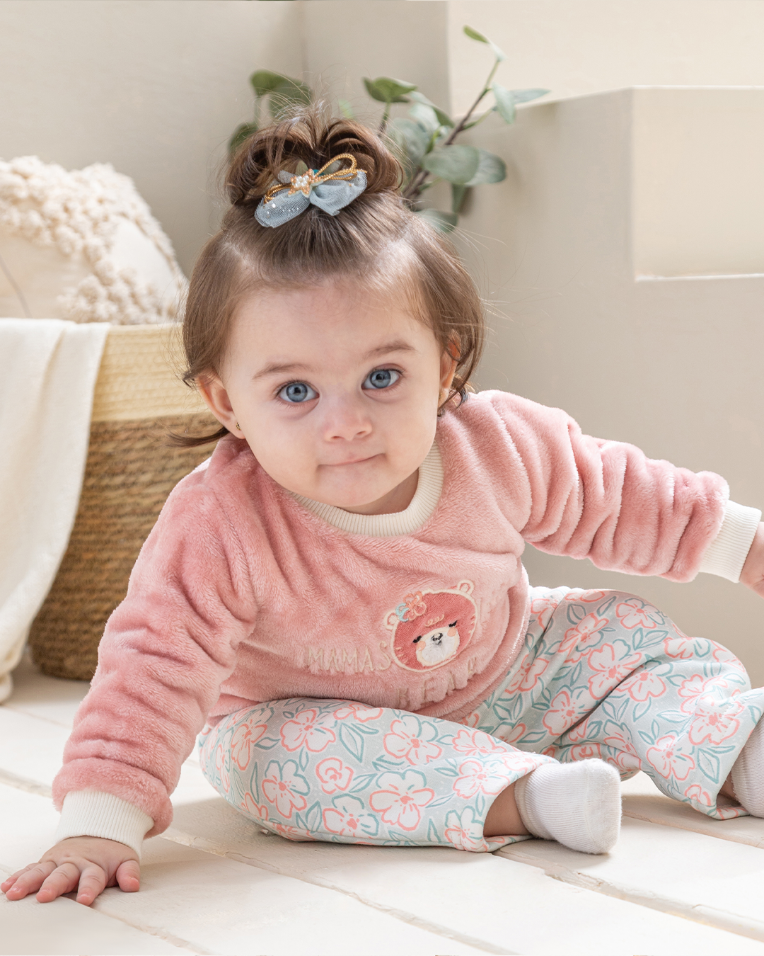 mama's little bear polar girls pajamas