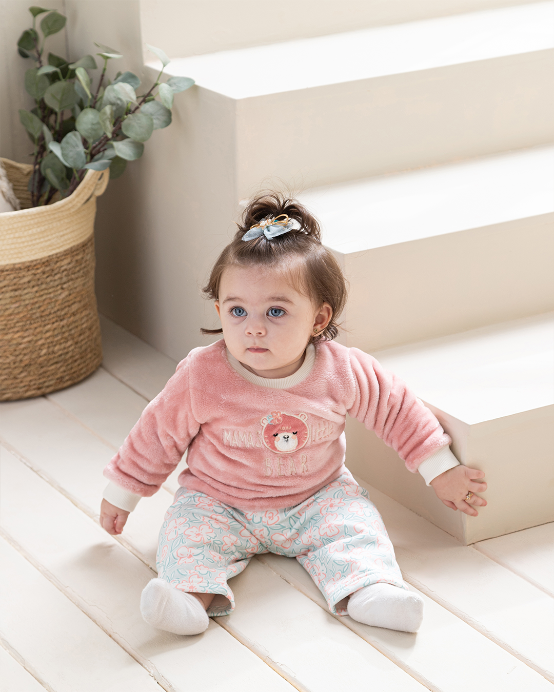 mama's little bear بيجامة بناتي بولار