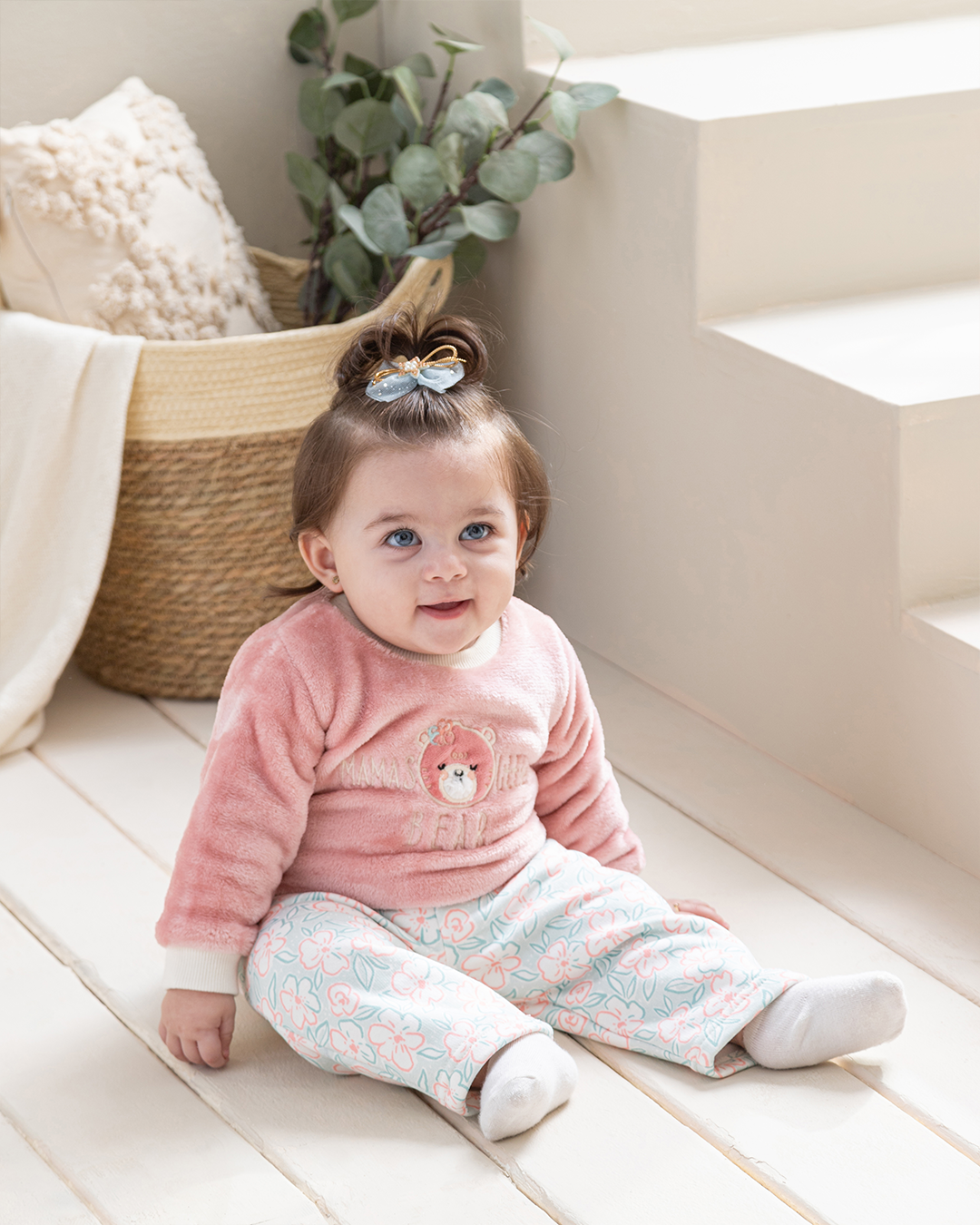 mama's little bear polar girls pajamas