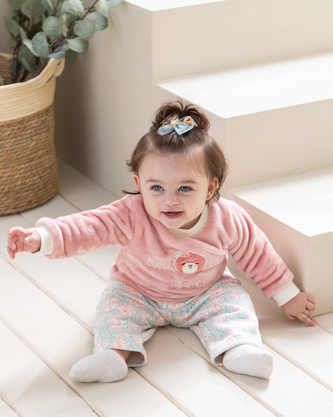 mama's little bear polar girls pajamas