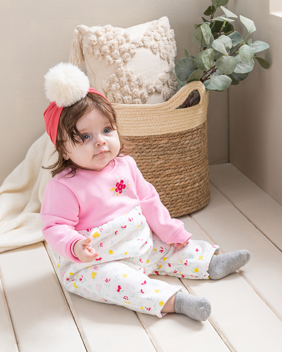 Unicorn are real Girls Milton floral print bodysuit