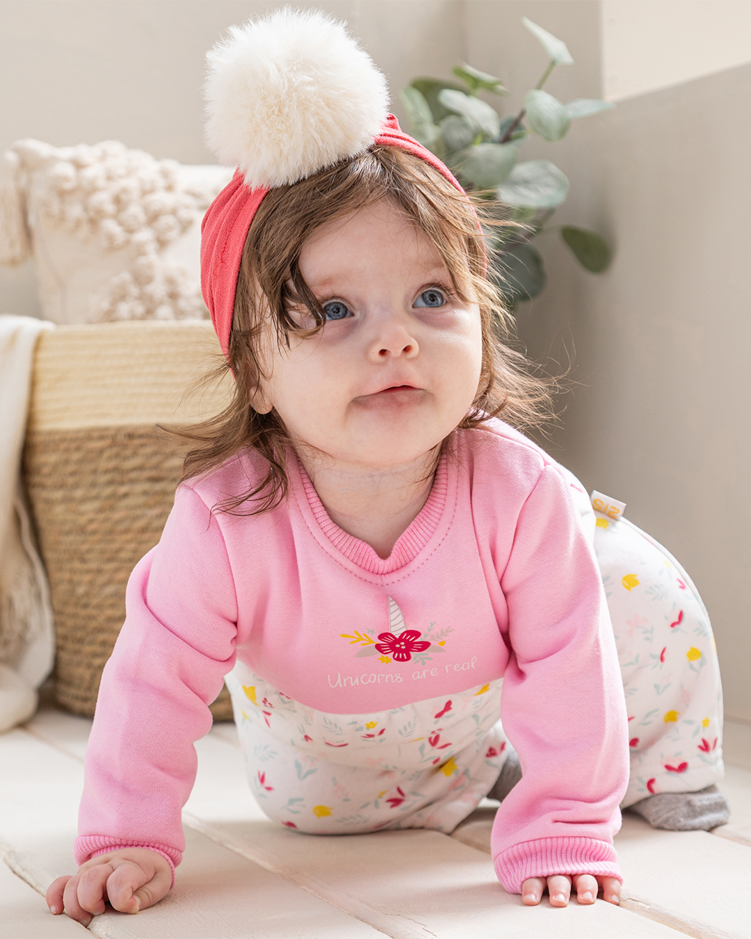 Unicorn are real Girls Milton floral print bodysuit