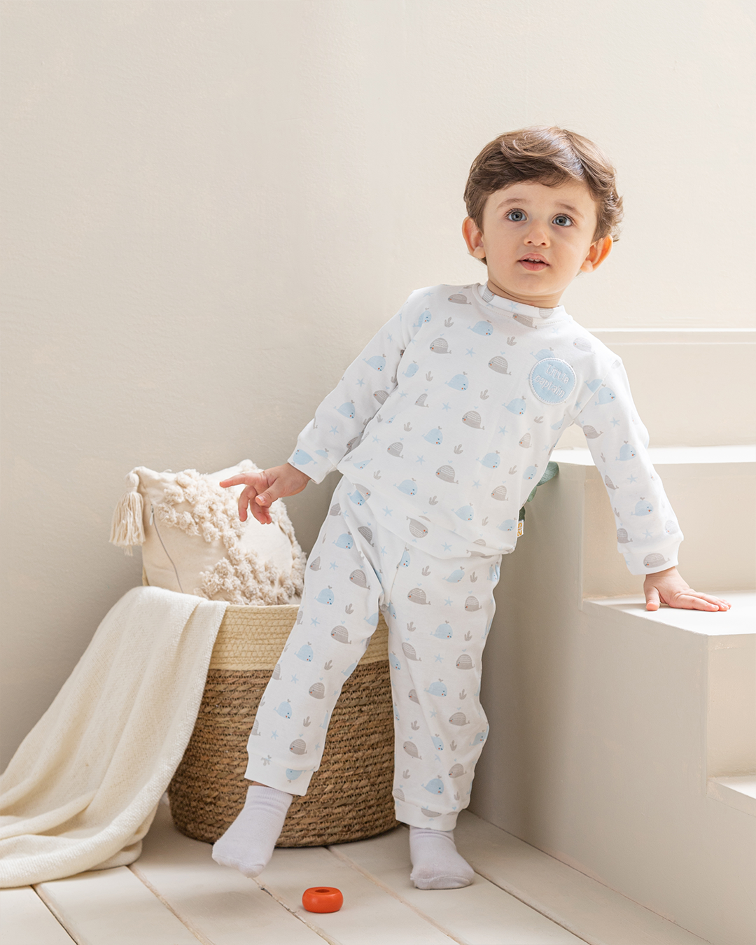 Little Captain بيجامة أولادي إنترلوك مطبوع