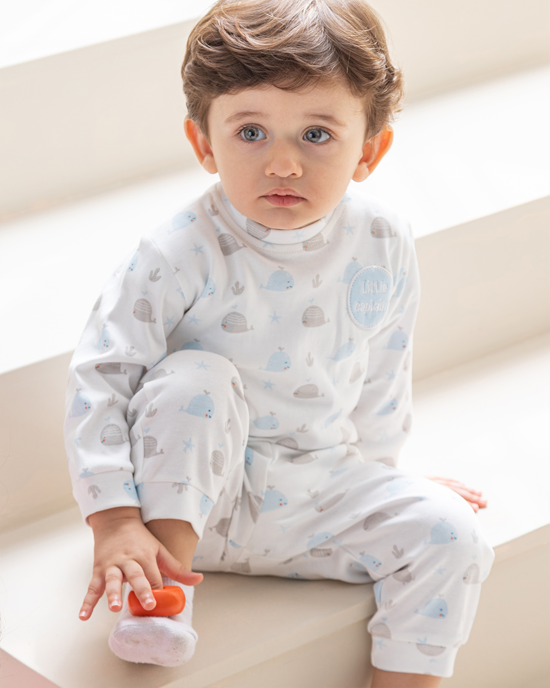 Little Captain بيجامة أولادي إنترلوك مطبوع