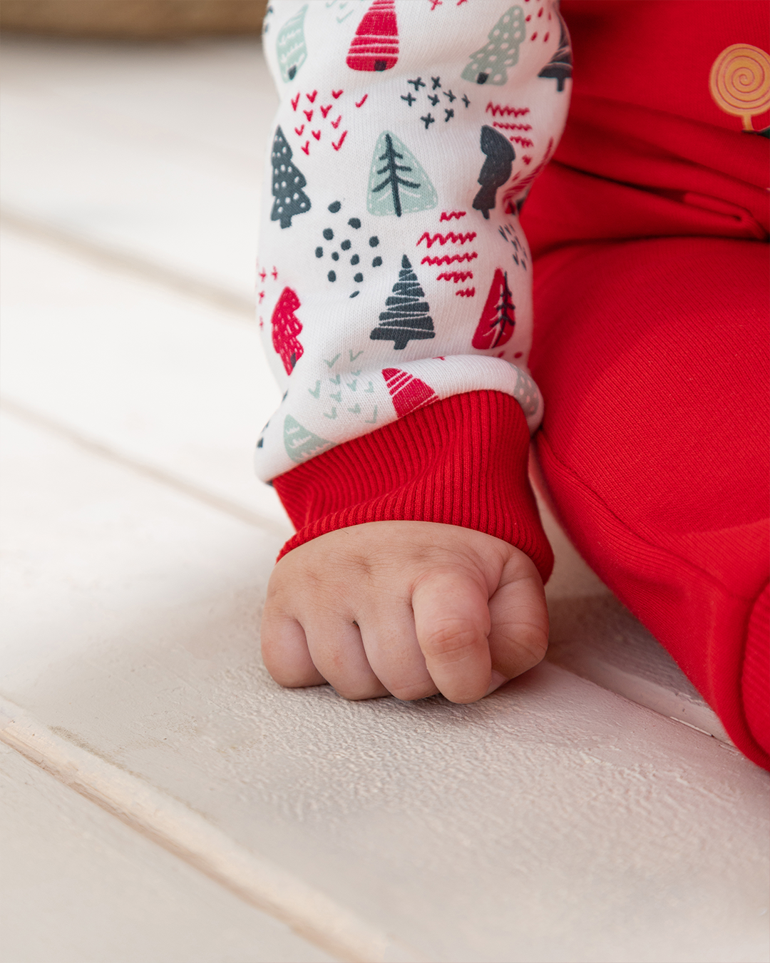 Holly Jolly Two boys' red Melton bodysuit