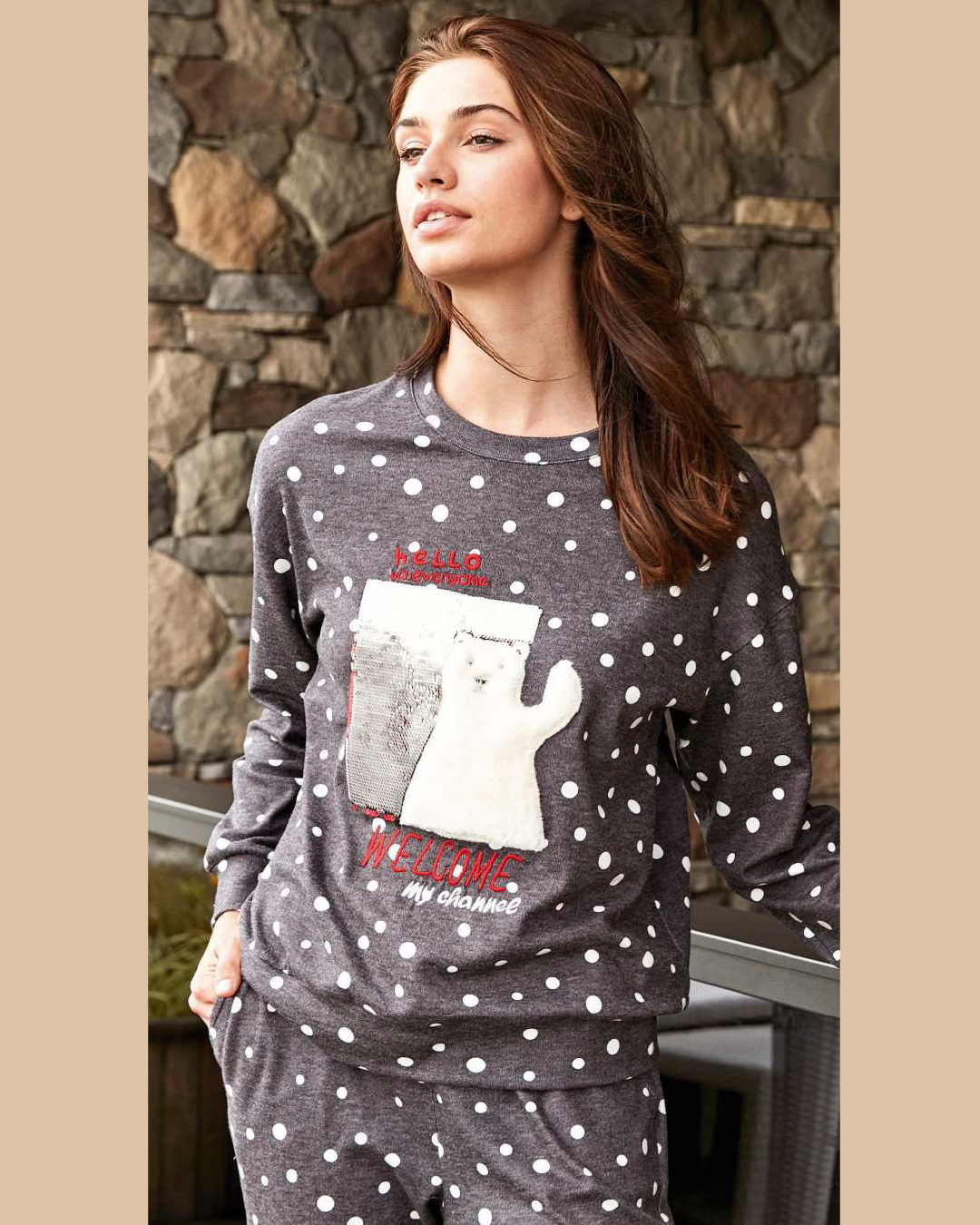 WELCOME my channel Women's dotted pajamas
