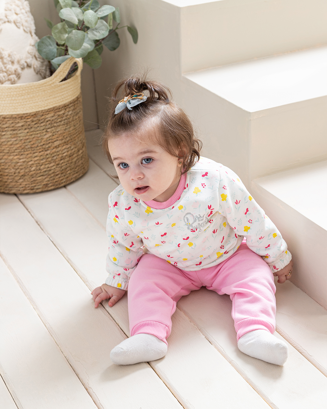 بيجاما بناتي ميلتون مطبوع ورد