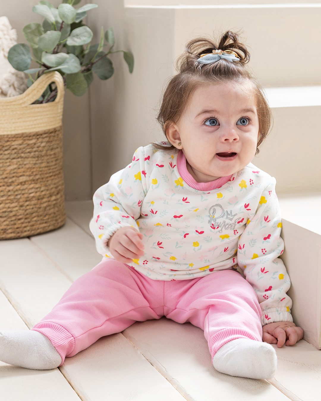 بيجاما بناتي ميلتون مطبوع ورد