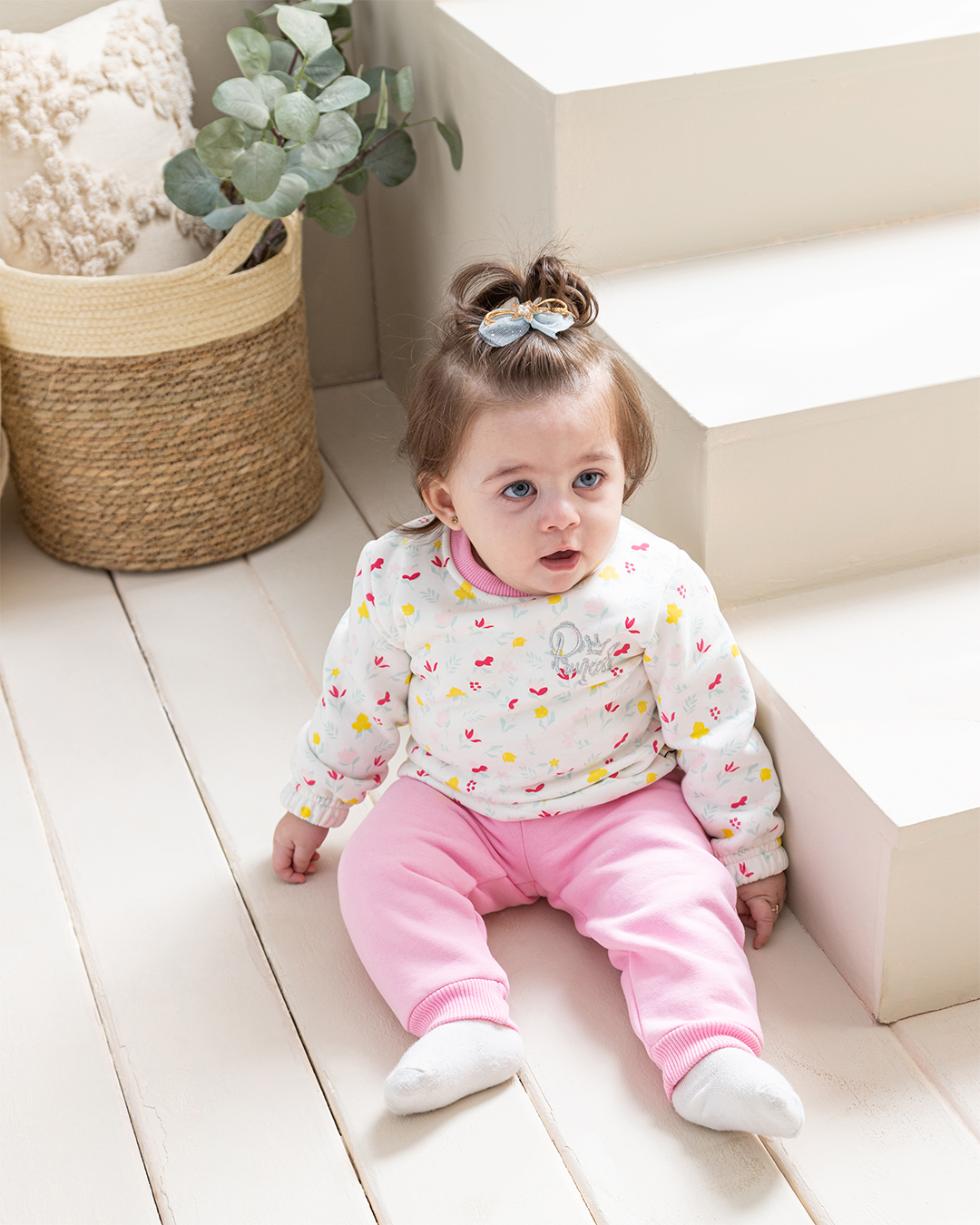 بيجاما بناتي ميلتون مطبوع ورد