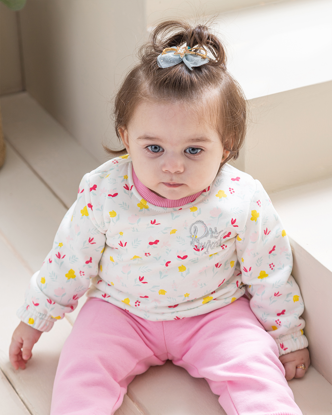 بيجاما بناتي ميلتون مطبوع ورد