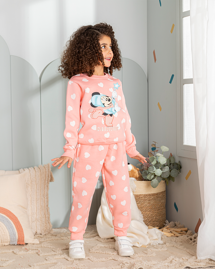 MINNIE Mouse بيجامة ديزني بناتي ميلتون