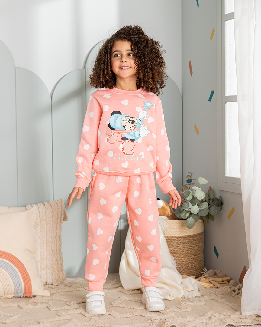 MINNIE Mouse بيجامة ديزني بناتي ميلتون