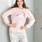 Warm winter girls' unicorn polar pajamas