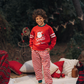 Santa is my holiday alarm بيجامة أطفالي كريسماس