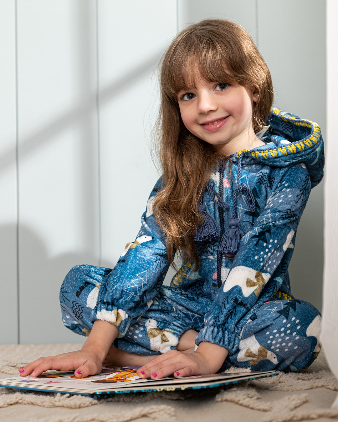 Polar bodysuit printed with a children's cabochon