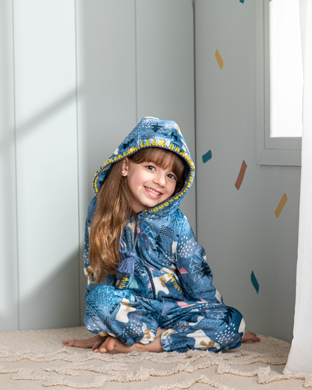 Polar bodysuit printed with a children's cabochon