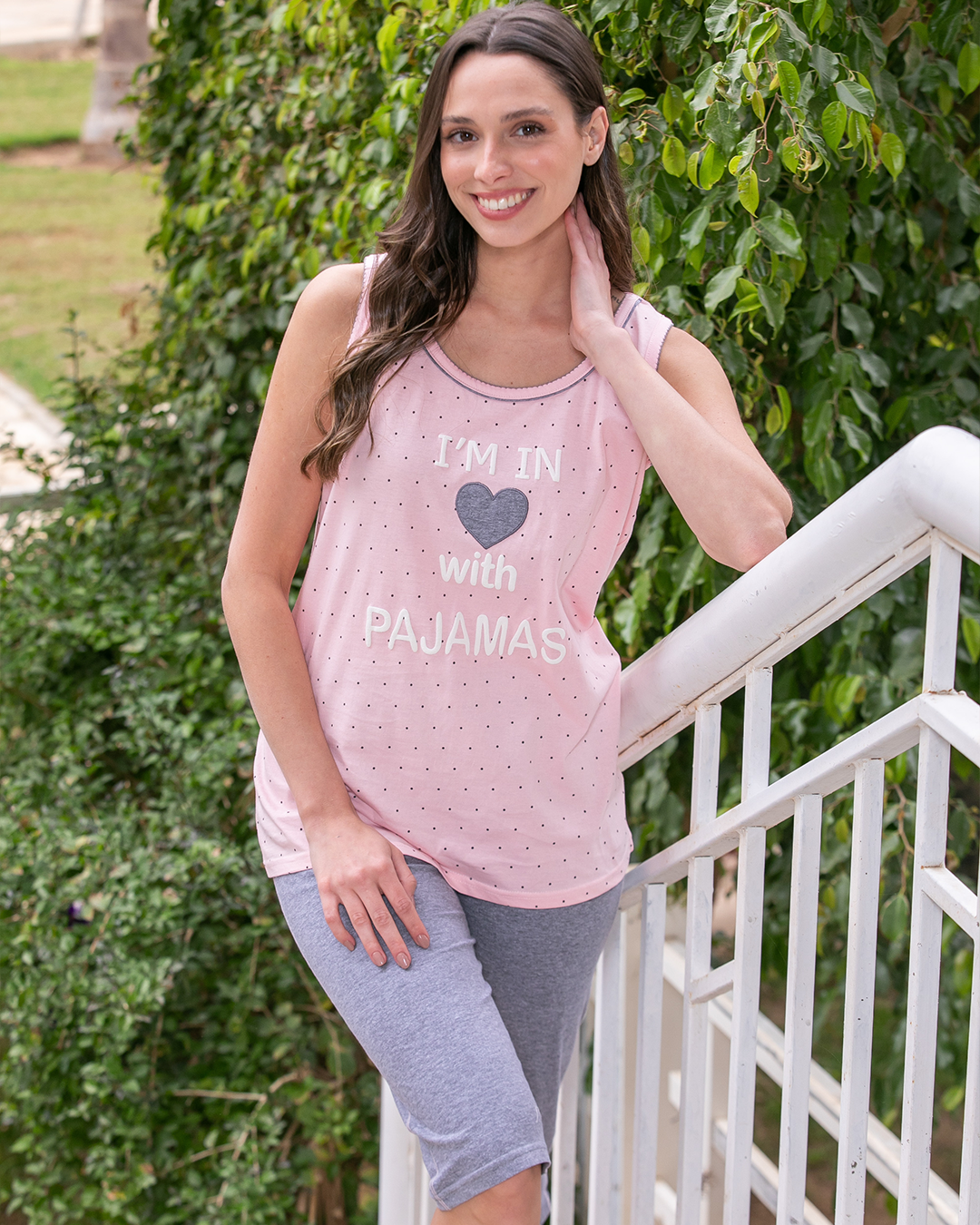 im in with pajamas بيجامه حريمي برمودا منقط