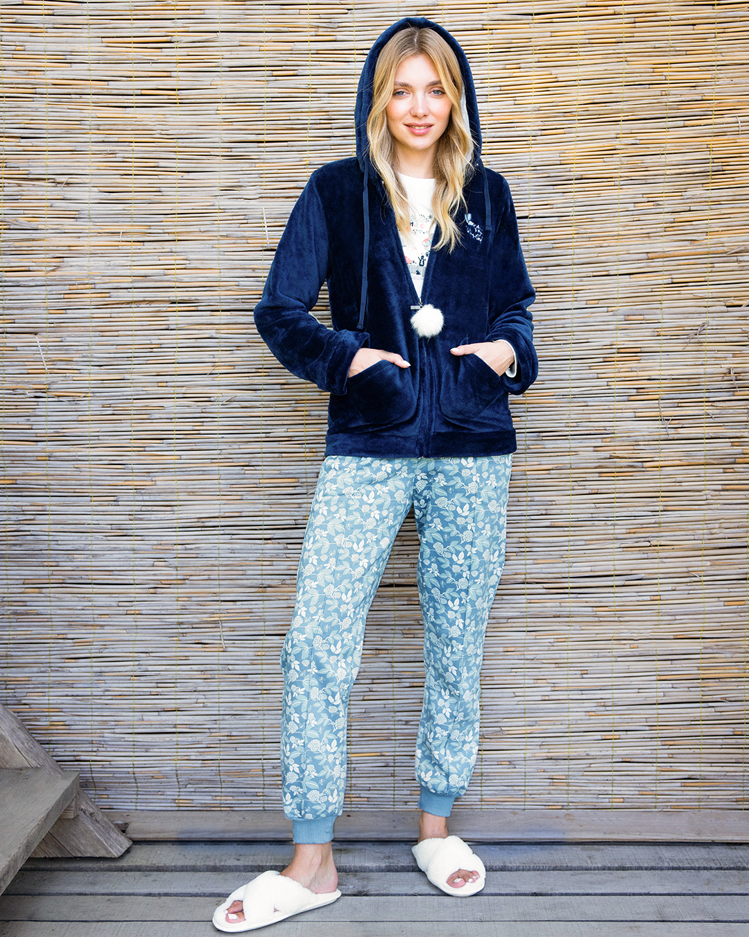 Hello Winterبيجامة حريمي 3 قطع ميلتون فبولار