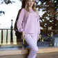 La vie est belle Women's Plain Jacquard Pajama * Striped jacquard