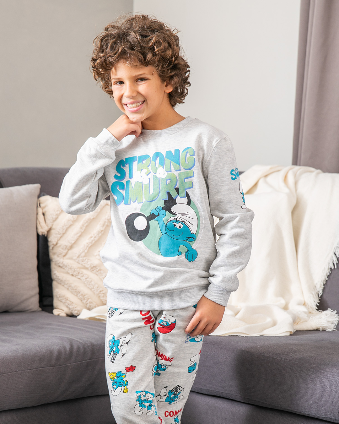  boys' pajamas, Smurfs