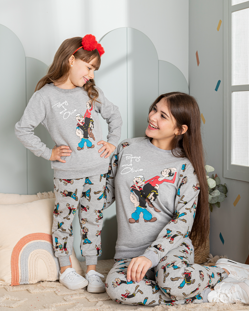  girls' pajamas, Popeye Basic