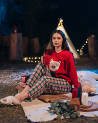 Mummy Bear بيجاما حريمي كريسماس