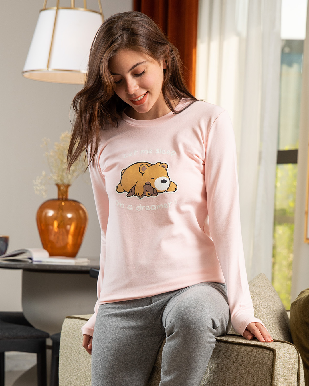 Let me sleep bear بيجامة حريمي