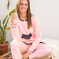 i love my home women's embroidered zipper pajamas