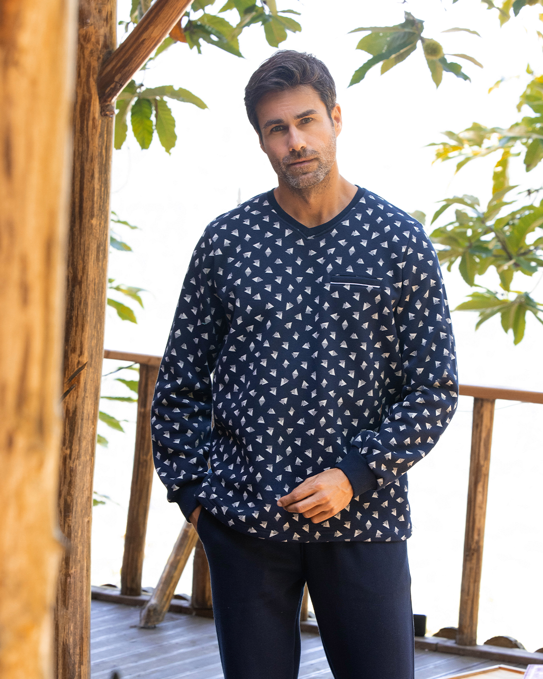 Men's Milton printed * Solid Milton pajamas