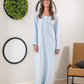 flower Women's nightgown with embroidered lace sleeves