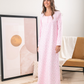 flower Women's nightgown with embroidered lace sleeves