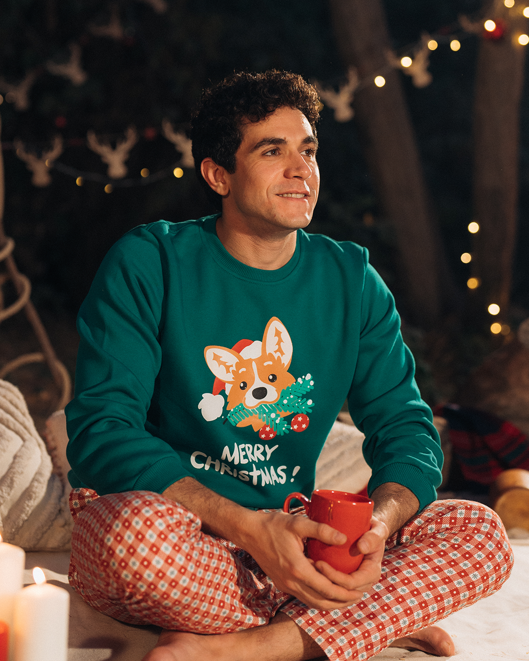 Merry Christmas بيجامة رجالي ميلتون × فييلا