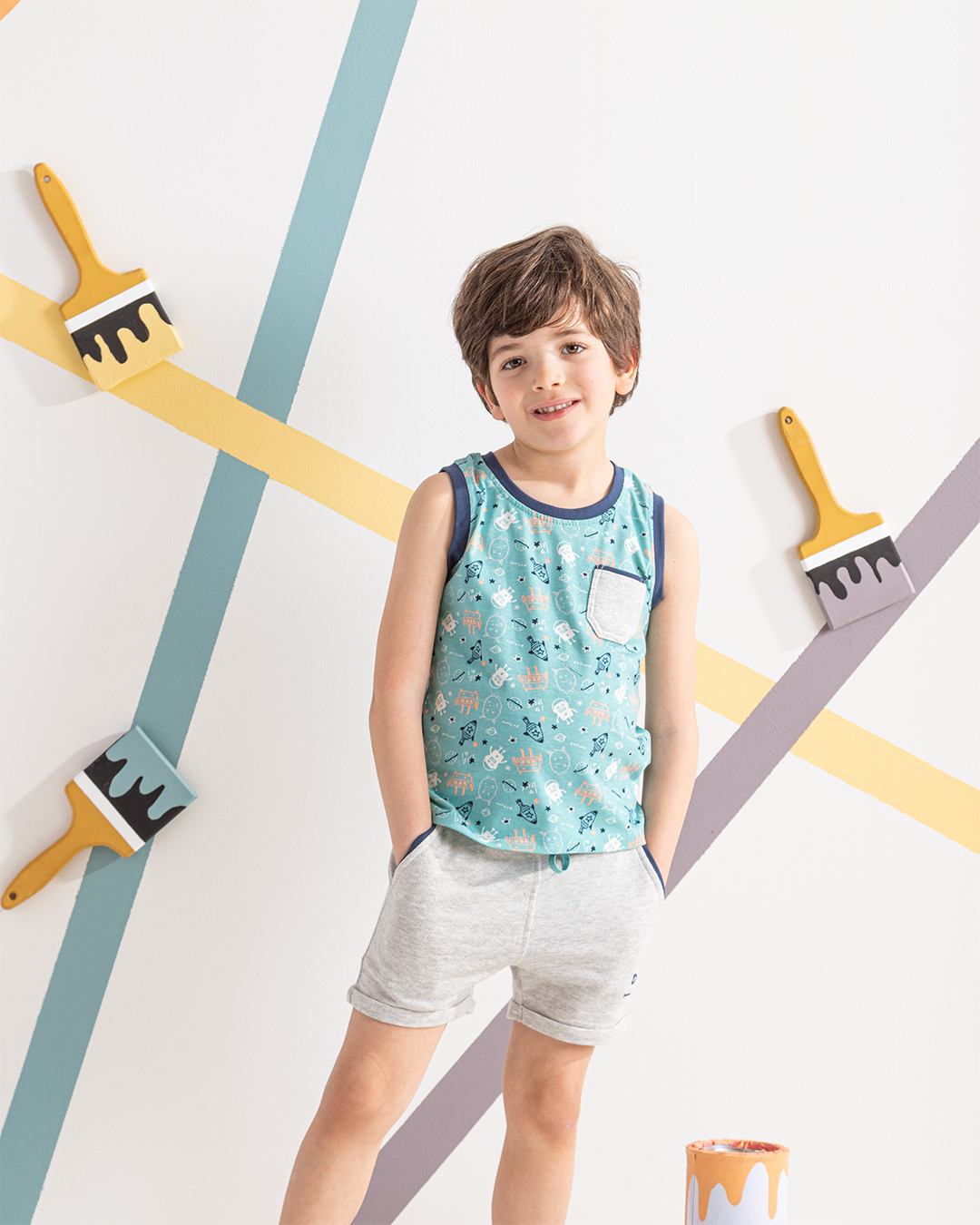 Space love Pajamas for my boys, a T-shirt