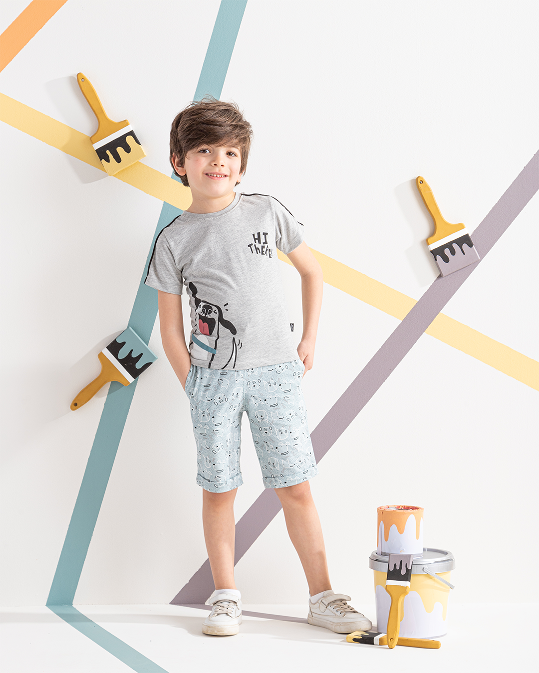 Sir woof بيجامه اولادي بنتاكور