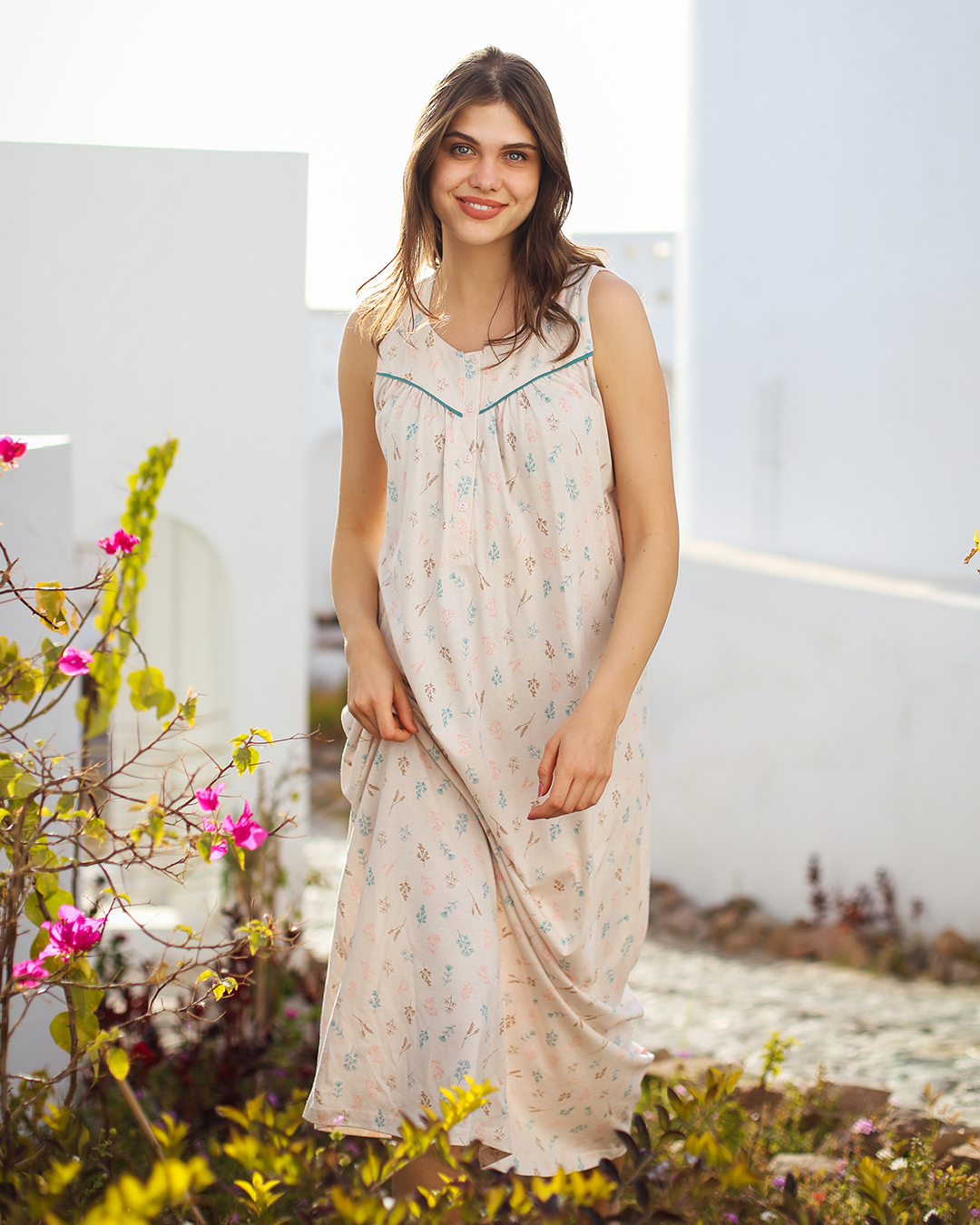 جلابية حريمي كت مودال ليكرا مطبوع