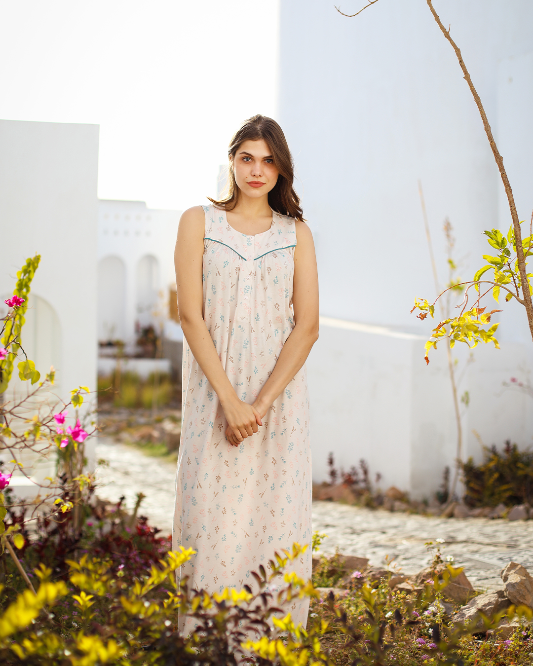 جلابية حريمي كت مودال ليكرا مطبوع