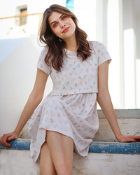 breast feedingنايت شيرت حريمي مودال ليكرا