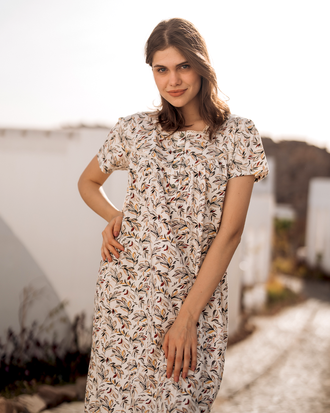 Jalabiya for women, printed with Brassula