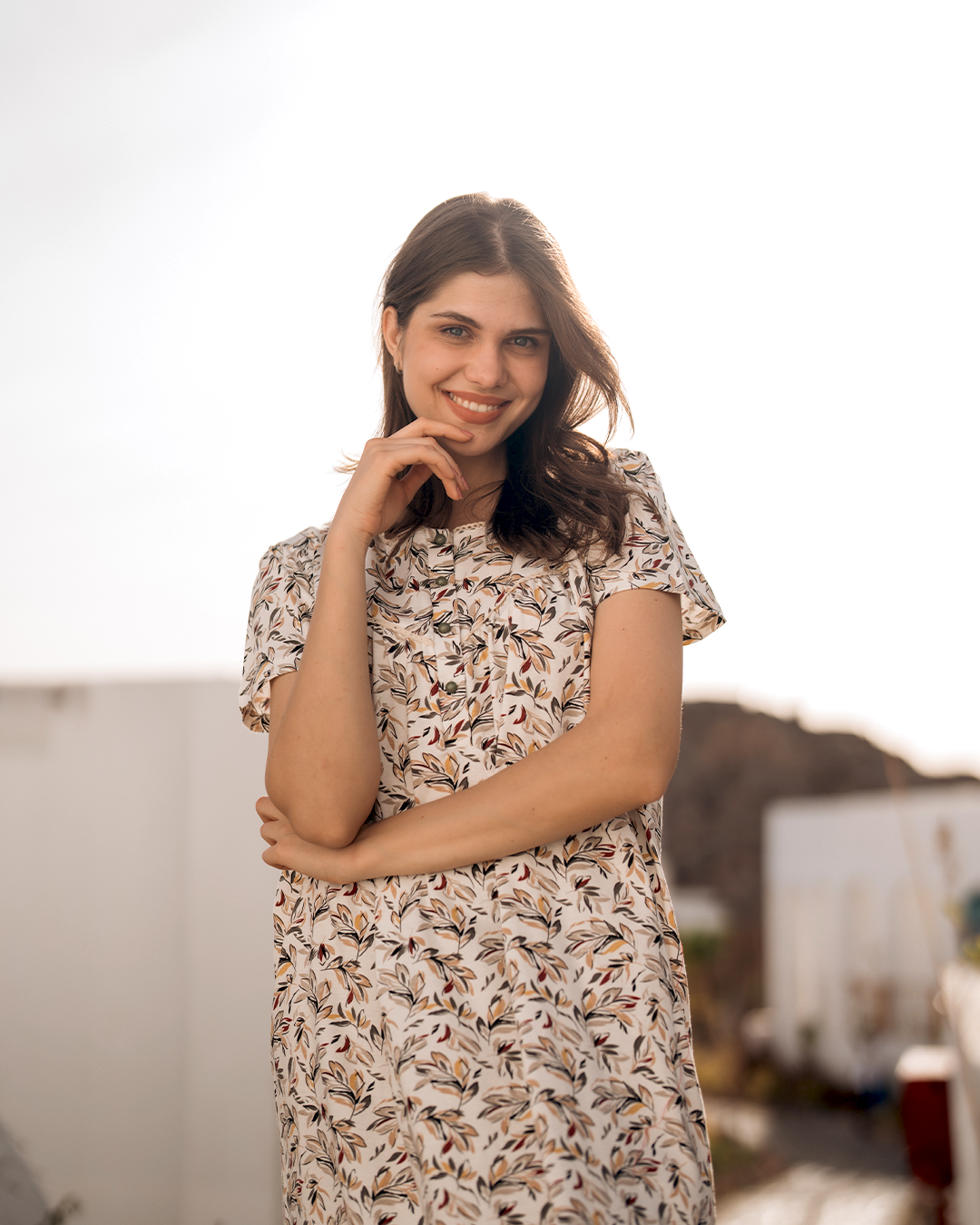 Jalabiya for women, printed with Brassula