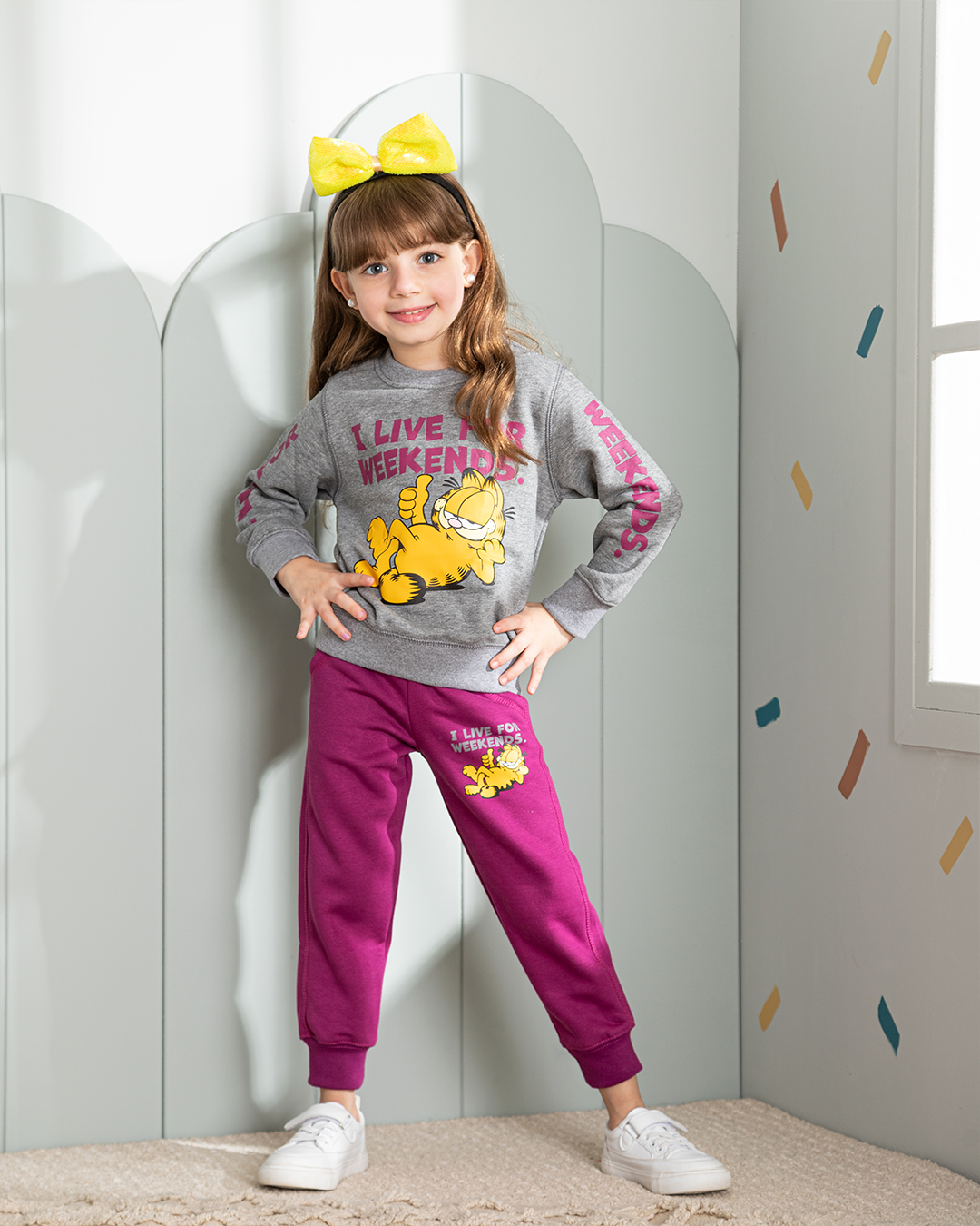 I LIVE FOR Girls Rhubarb Garfield Pajamas