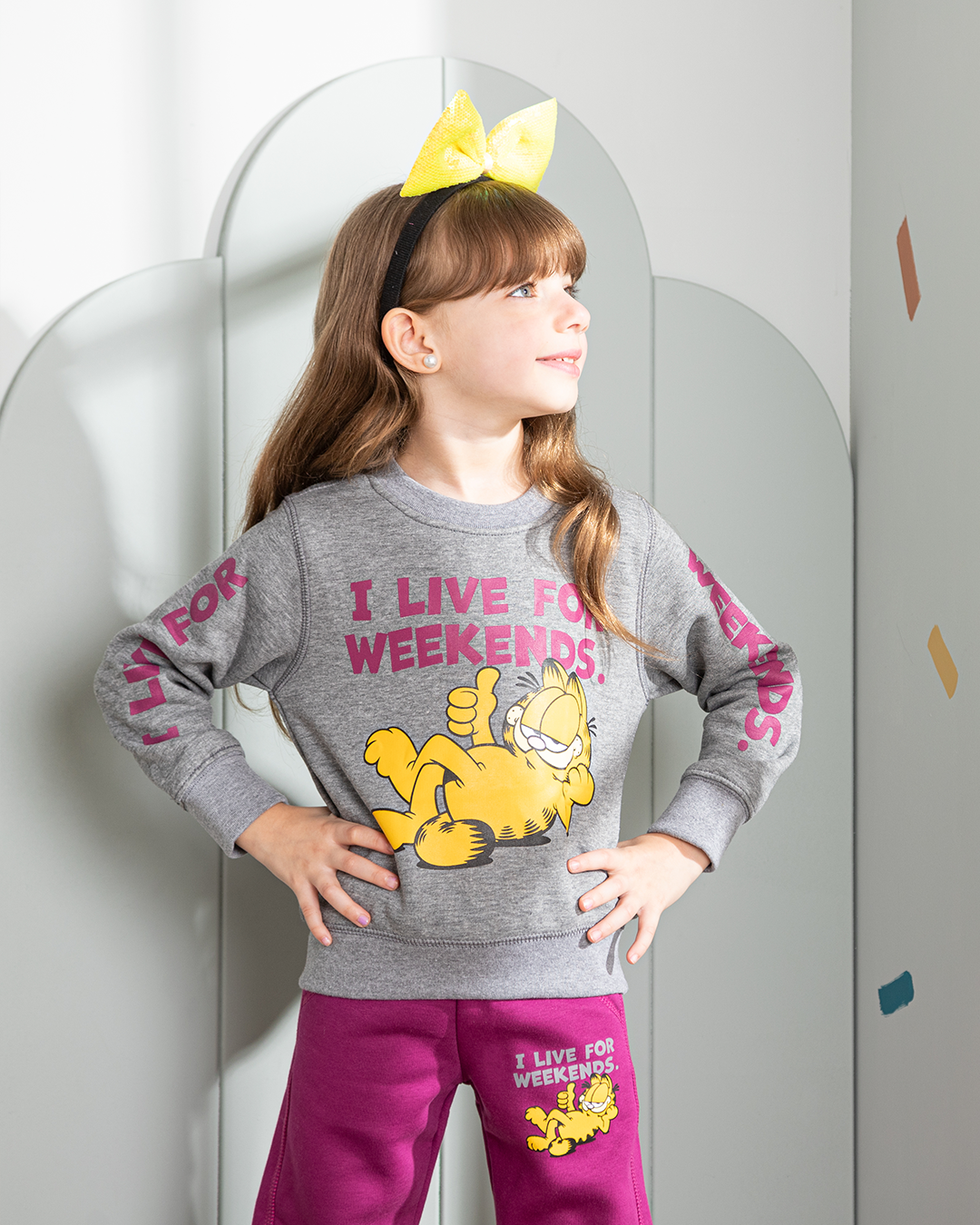 I LIVE FOR Girls Rhubarb Garfield Pajamas