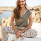 Women's pajamas with printed brasula pants