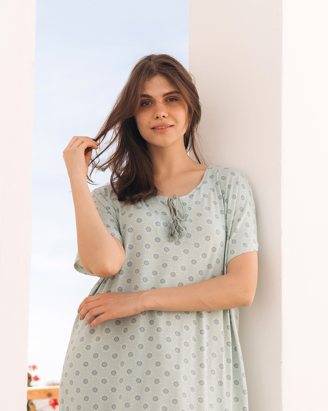 جلابيه حريمي فسكوز مطبوع