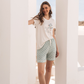 Women's pajamas, printed viscose shorts