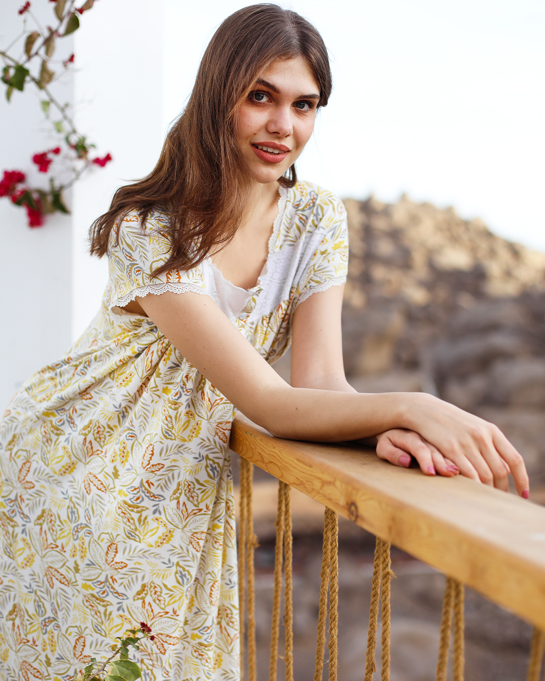 جلابيه حريمي فسكوز مطبوع