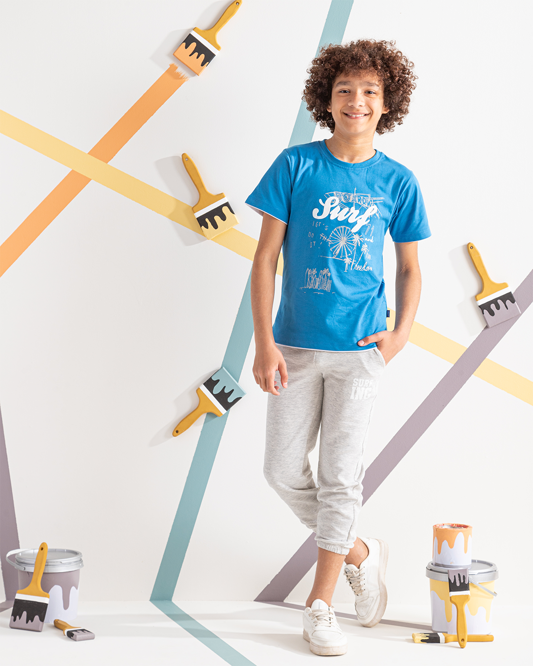 Surf board بيجامه اولادي نص كم