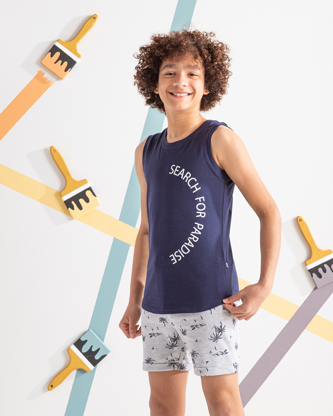 Tropical island بيجامه اولادي كت و شورت