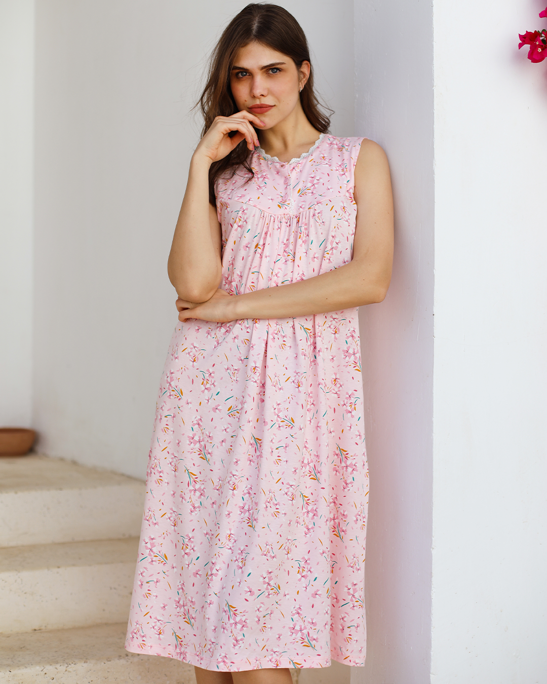 Jalabiya for women, printed modal